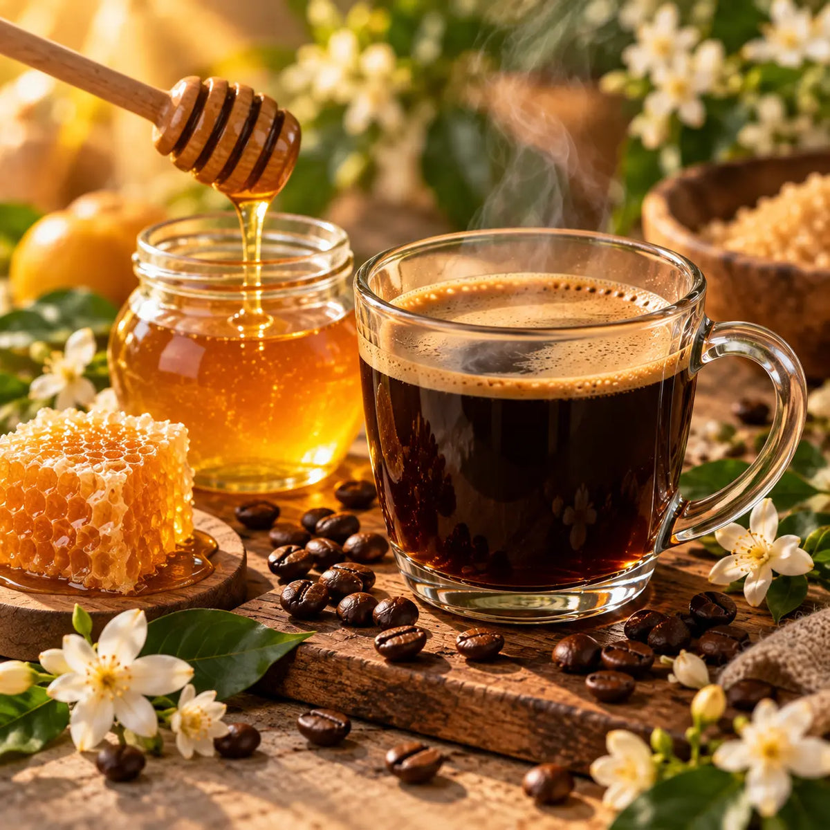 Kaffee mit süßen Honignoten und mildem Geschmacksprofil
